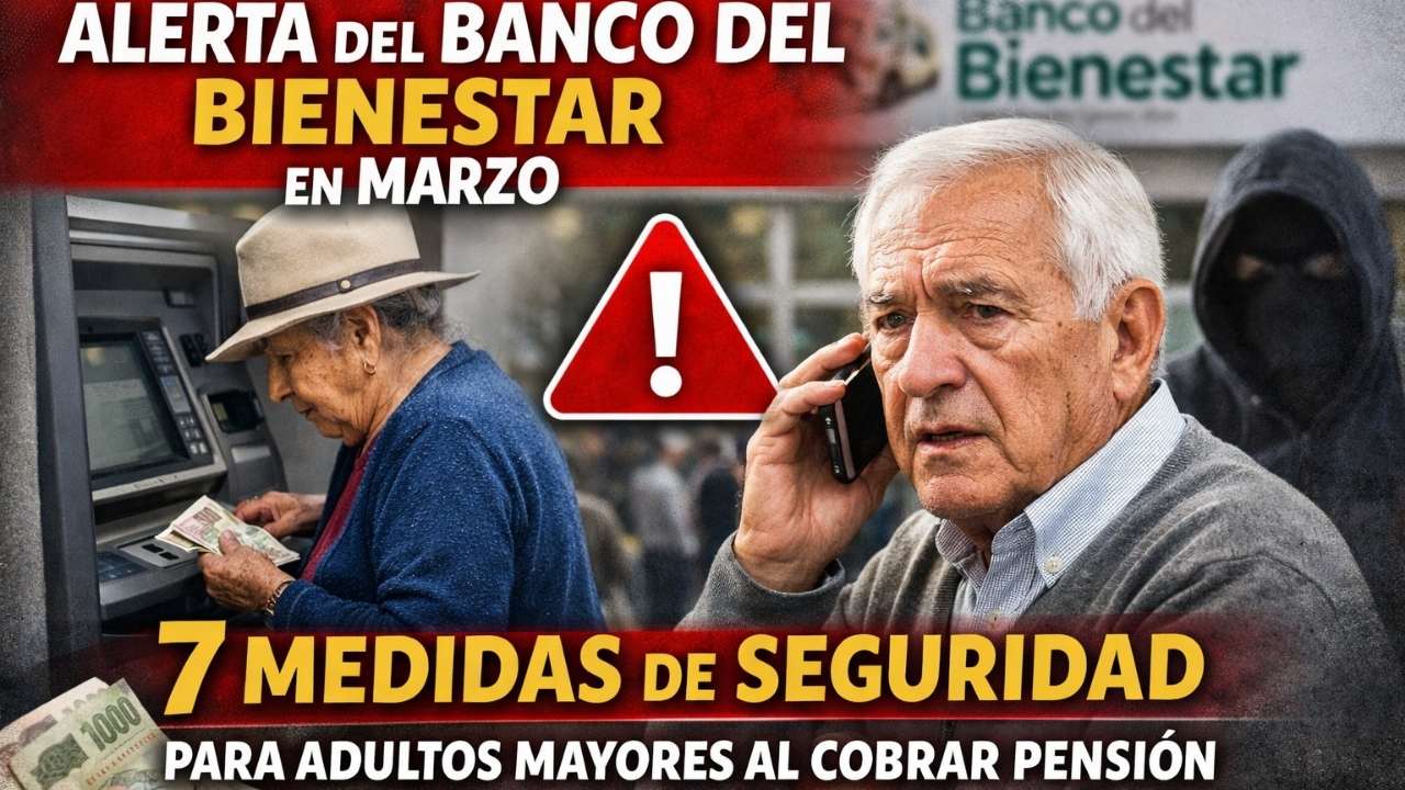 Alerta del Banco del Bienestar en Marzo: 7 Medidas de Seguridad Para Adultos Mayores al Cobrar Pensión