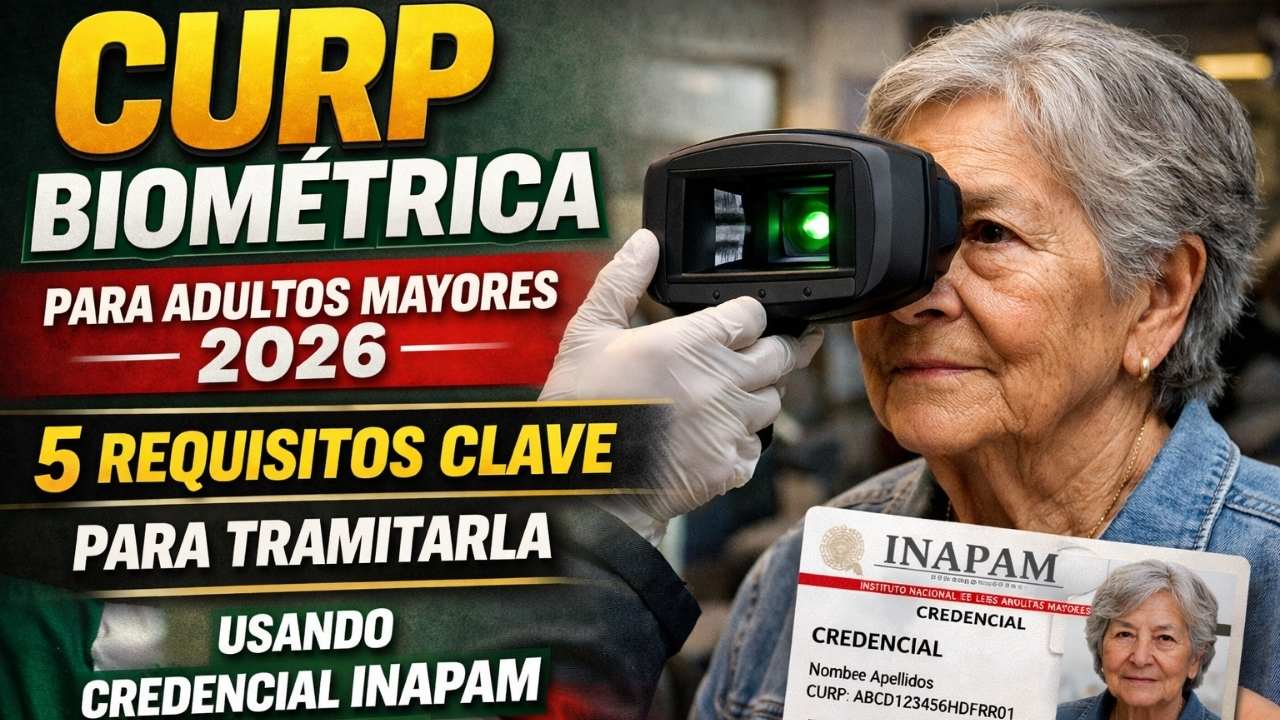 CURP Biométrica Para Adultos Mayores 2026: 5 Requisitos Clave Para Tramitarla Usando Credencial INAPAM En México