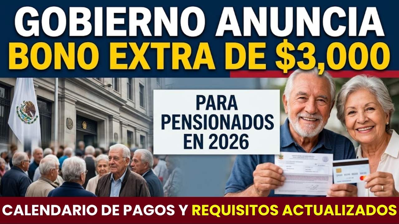 Gobierno Anuncia Bono Extra De $3,000 Para Pensionados En 2026: Calendario De Pagos Y Requisitos Actualizados