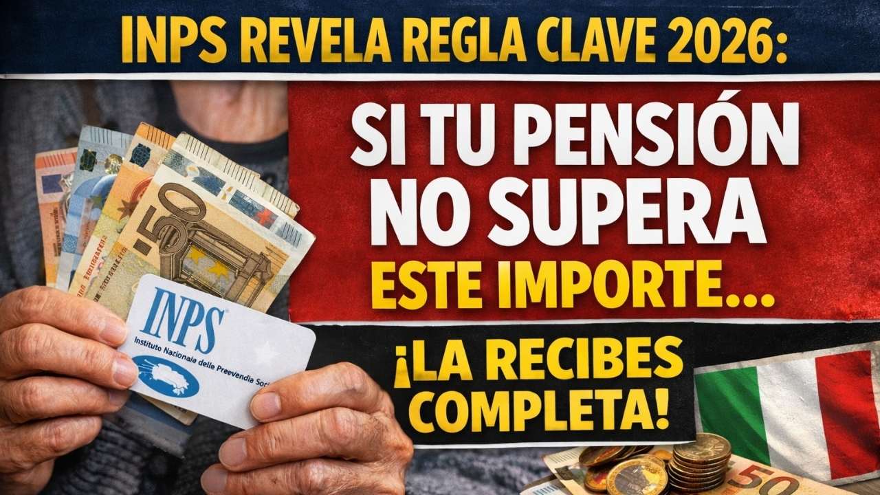 INPS Revela Regla Clave 2026: Si Tu Pensión No Supera Este Importe, La Recibes Completa