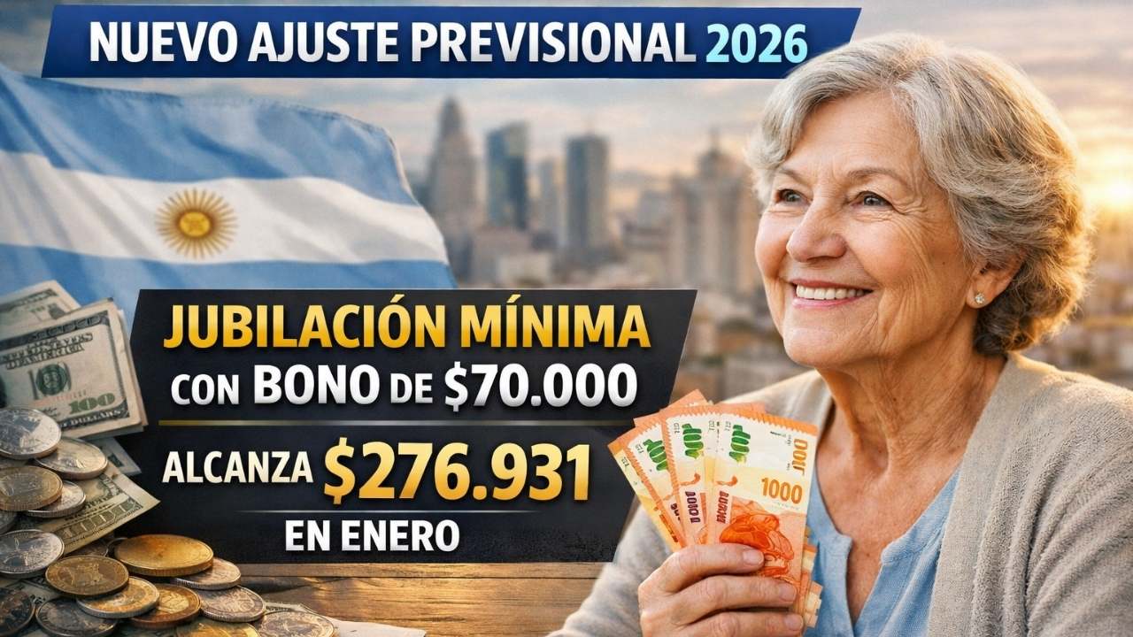 Nuevo Ajuste Previsional 2026: Jubilación Mínima Con Bono De $70.000 Alcanza $276.931 En Enero
