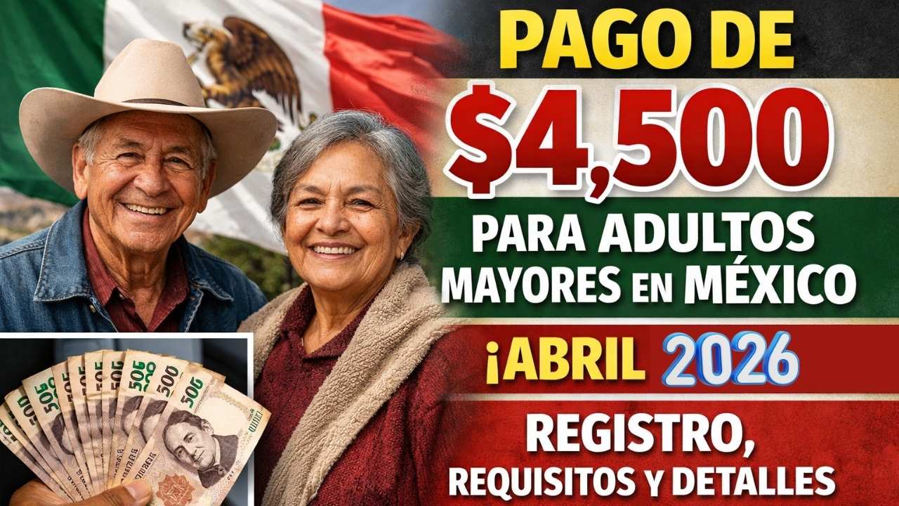 Pago de $4,500 para Adultos Mayores en México en Abril: Registro, Requisitos y Detalles del Programa