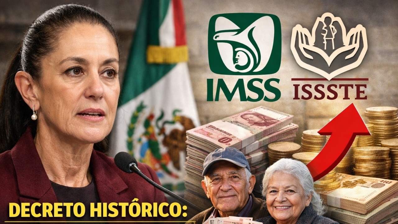 Claudia Sheinbaum Anuncia Decreto Histórico: Reforma de 2007 se Revierte y Pensionados del IMSS e ISSSTE Recibirán Aumentos Automáticos